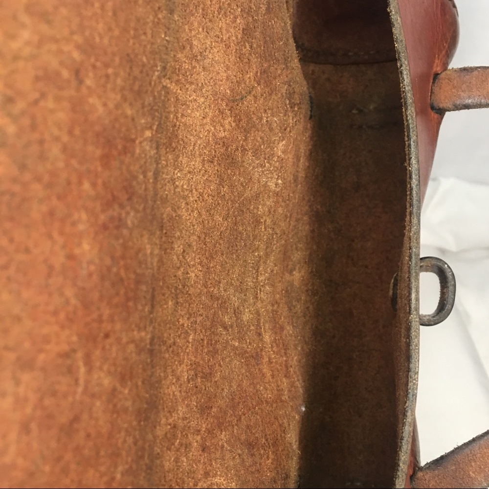 Genuine leather handmade mini bag. Vintage - Picture 9 of 10